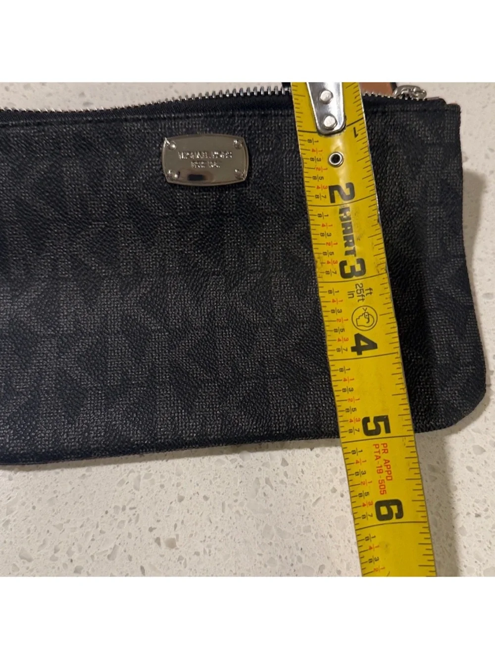 Michael Kors‎ Logo Belt Bag Black Gray Brown Waist Fanny Pack Purse Sz Medium